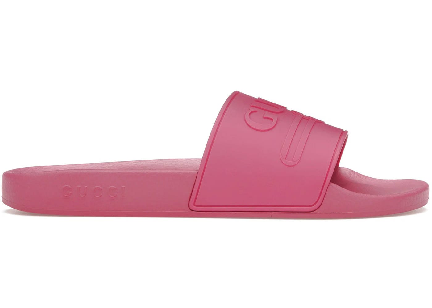 Gucci Logo Rubber Slide Fuchsia