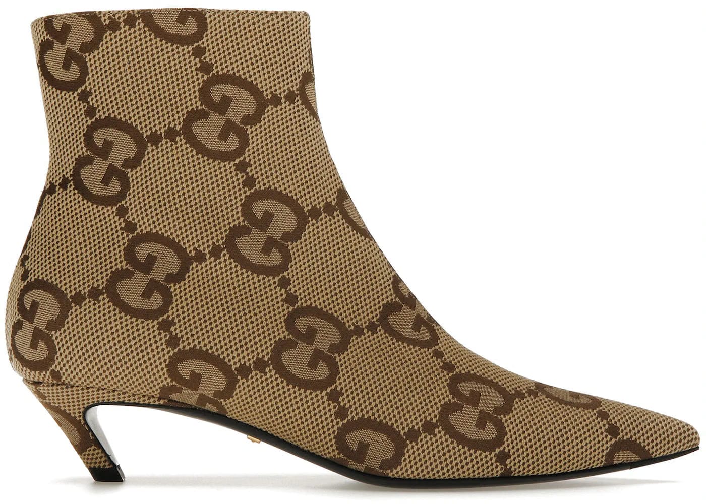 Gucci Low Heel Boots Beige Womens