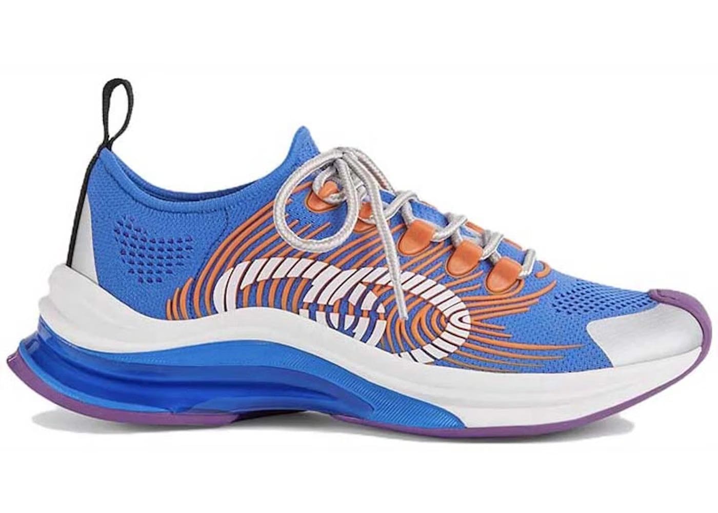 Gucci Monogram Sneakers Blue Orange Womens