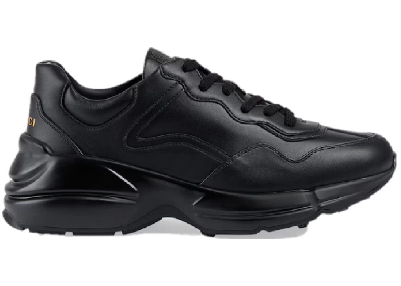 Gucci Rhyton Black Leather Womens