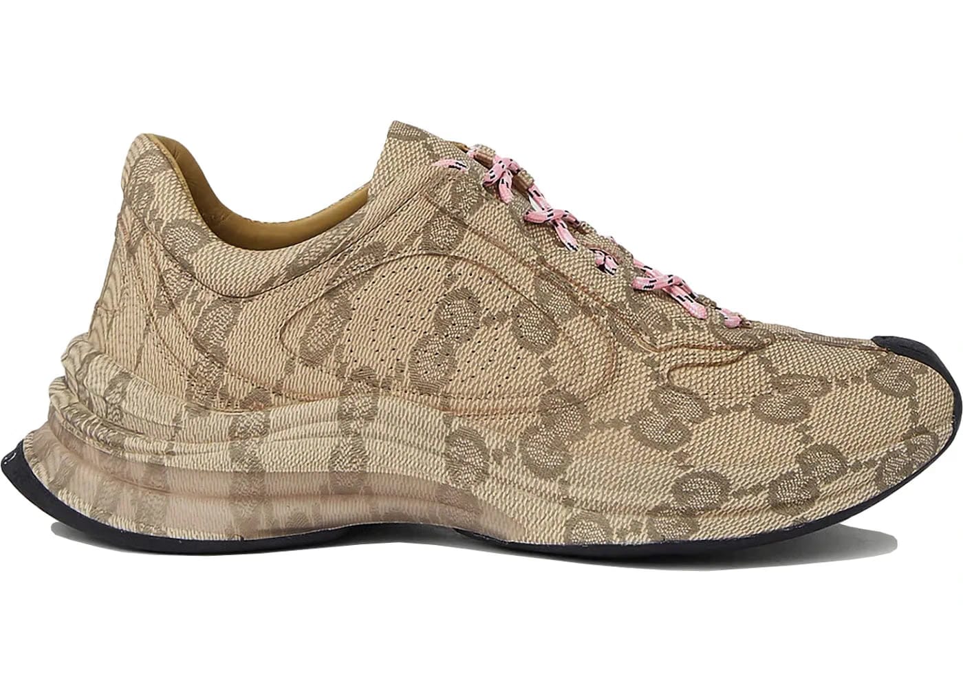 Gucci Run Beige Ebony Monogram Womens