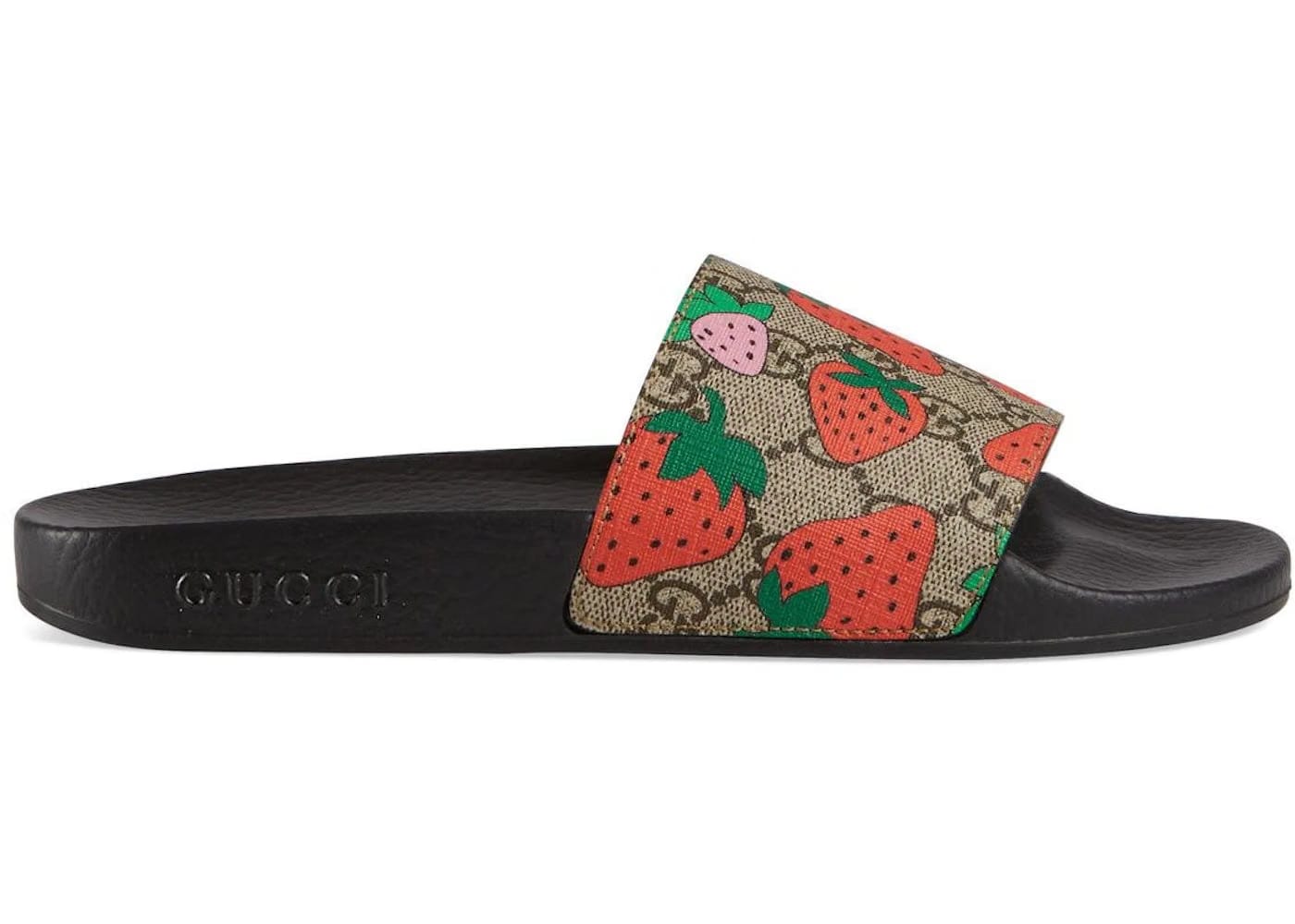 Gucci Slide Strawberry Womens