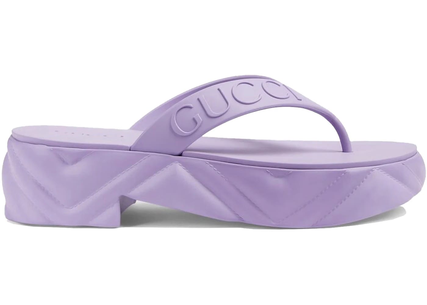 Gucci Thong Platform Sandal Lilac Womens