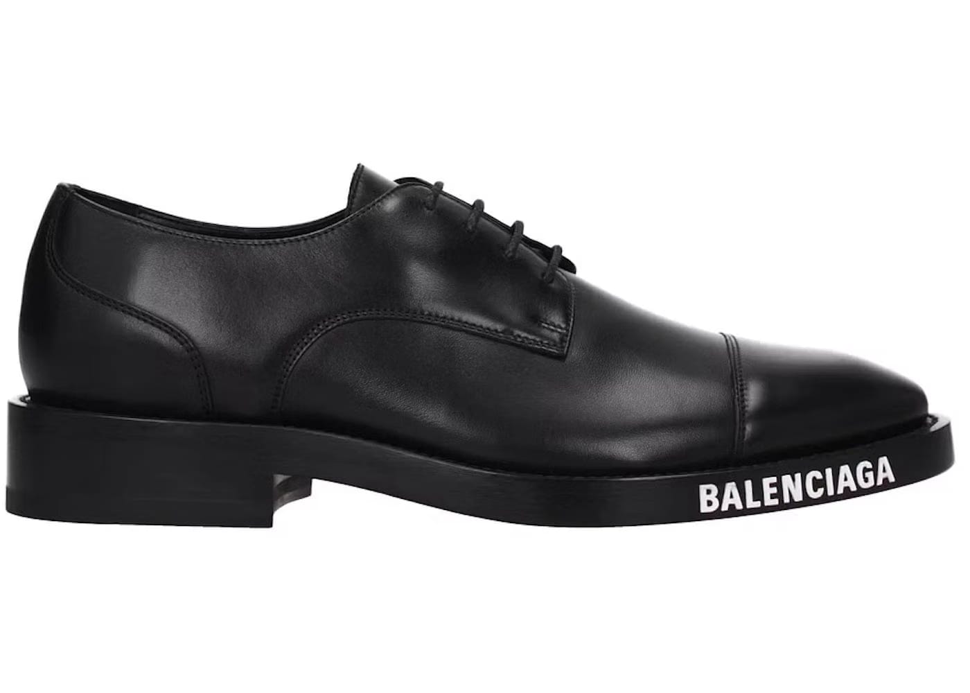 Balenciaga Logo Sole Derby Black
