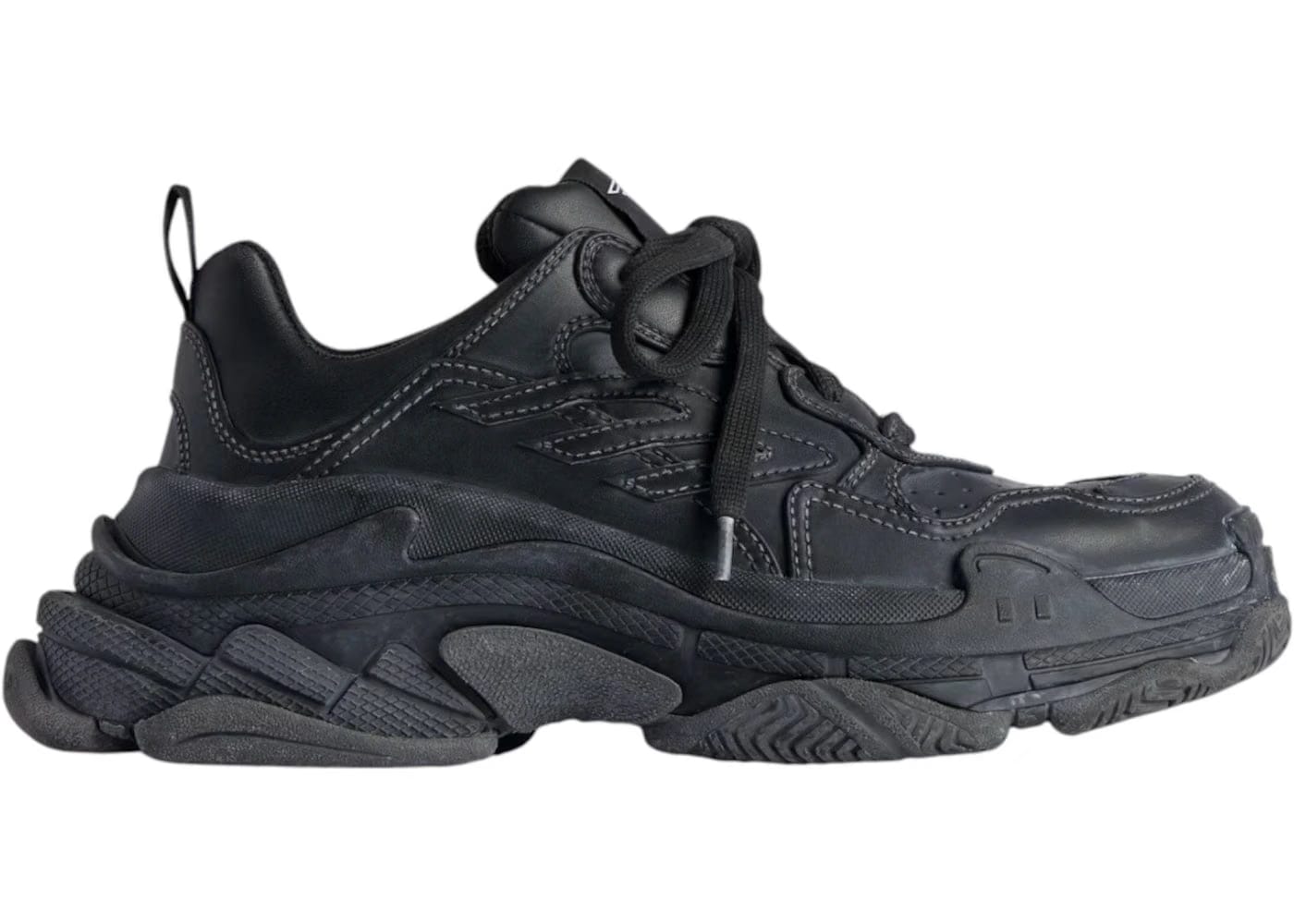 Balenciaga Triple S Sporty Sneaker Worn-Out - Black