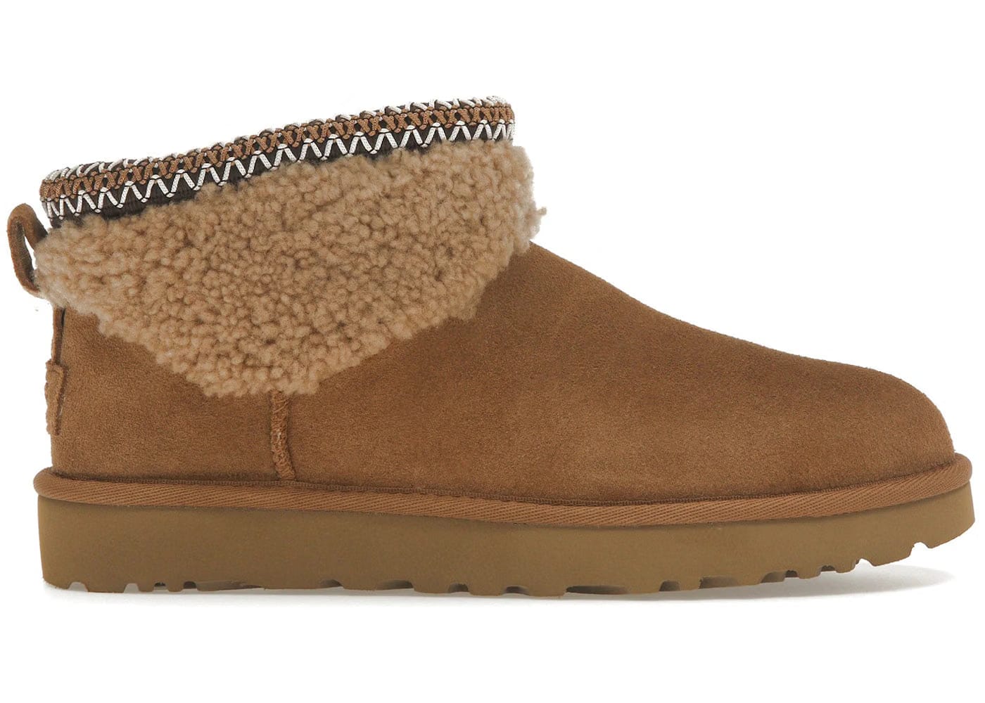 Ugg Classic Ultra Mini Maxi Curly Boot Chestnut Womens