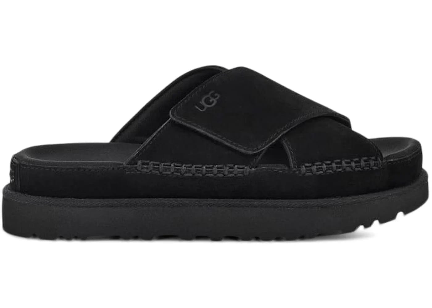 Ugg Goldenstar Cross Slide Black Womens