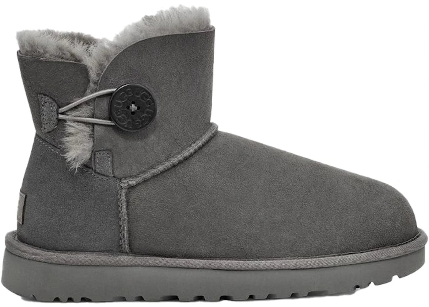 Ugg Mini Bailey Button Ii Grey Womens