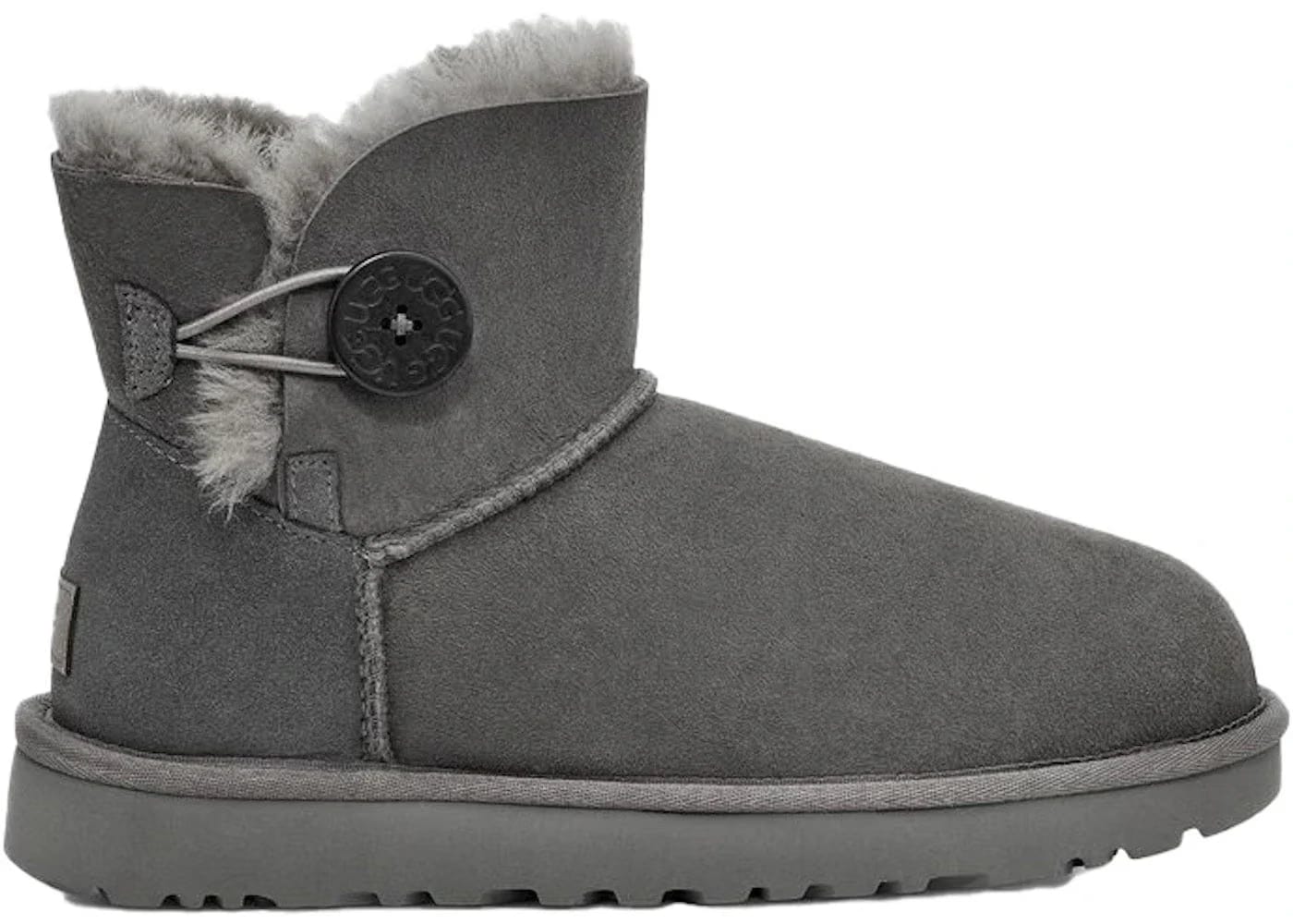 Ugg Mini Bailey Button Ii Grey Womens