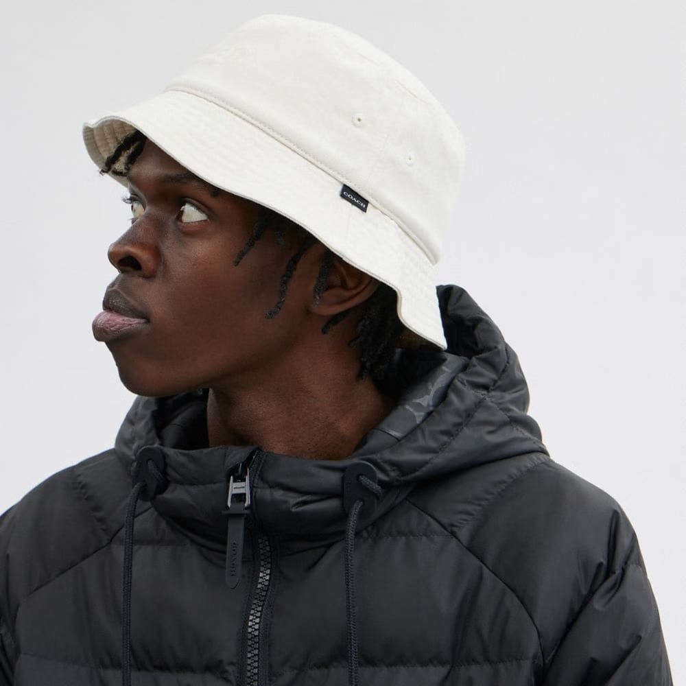 Coach Denim Bucket Hat Chalk
