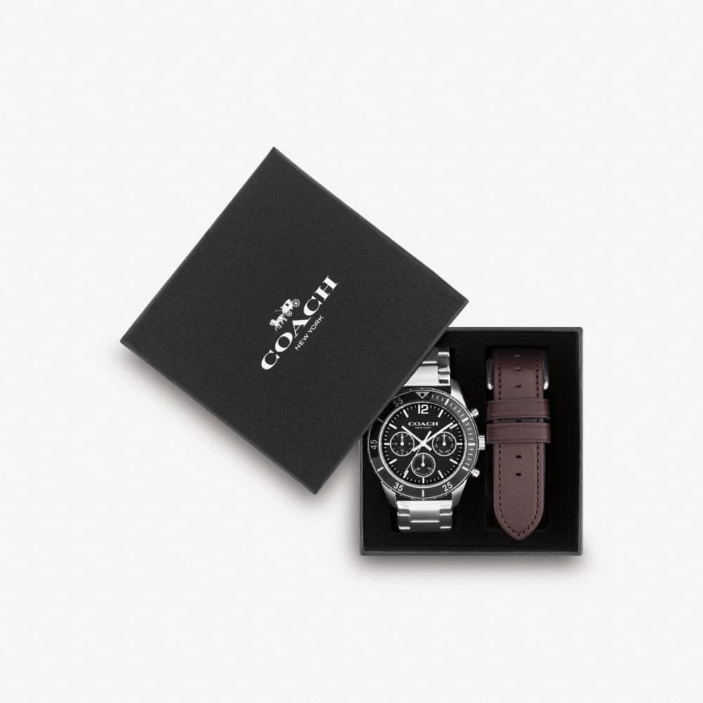Coach Cole Watch Gift Set, Brown - 44 mm
