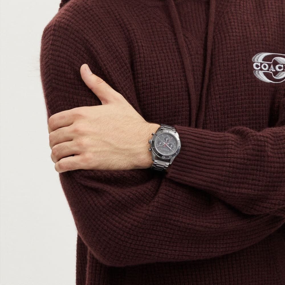 Coach Cole Watch, Dark Grey - 44 mm