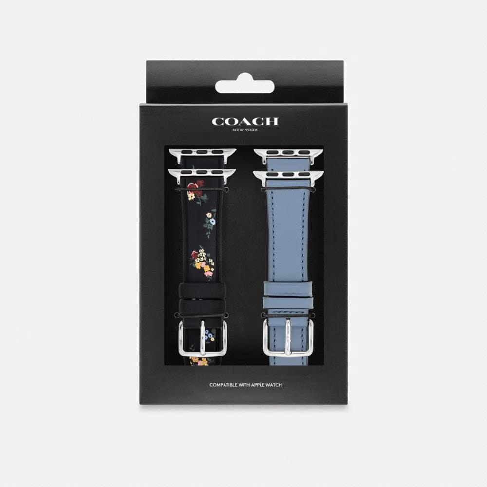 Coach Apple Watch® Strap Set, 38 Mm, 40 Mm And 41 Mm Blue Multi