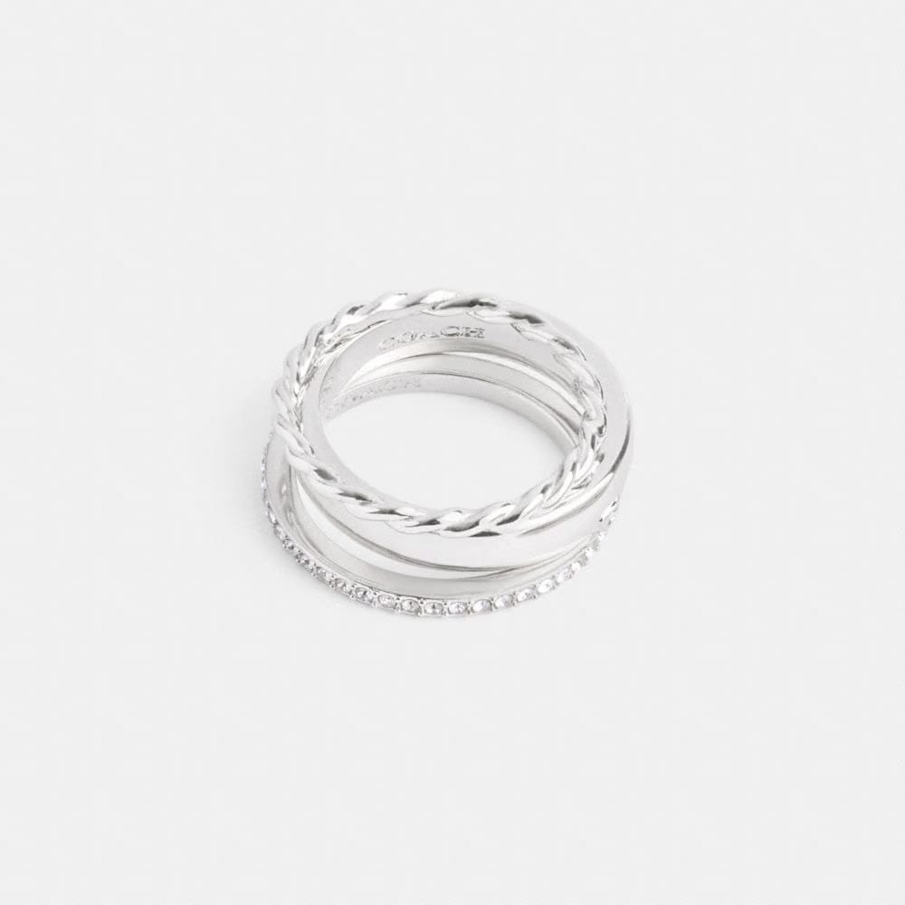 Coach Ring Set Silver