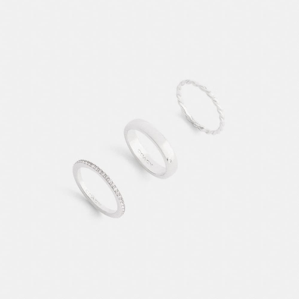 Coach Ring Set Silver