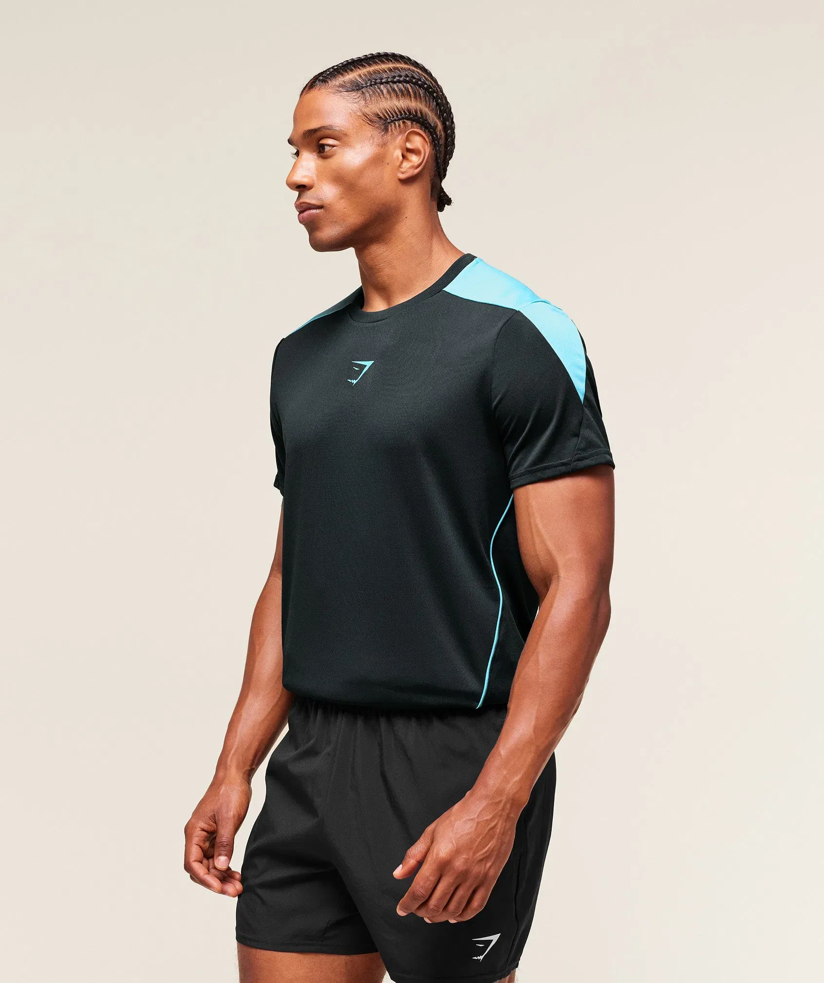 Gymshark Arrival Block T-Shirt Deep Petrol Blue