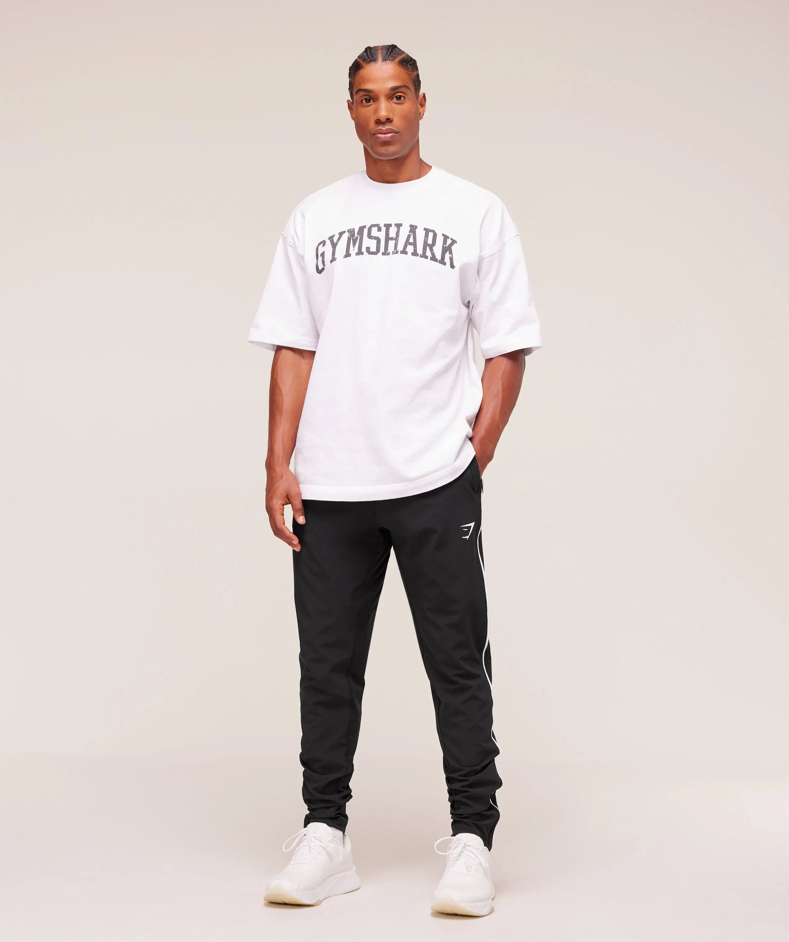Gymshark Arrival Woven Block Joggers - Black