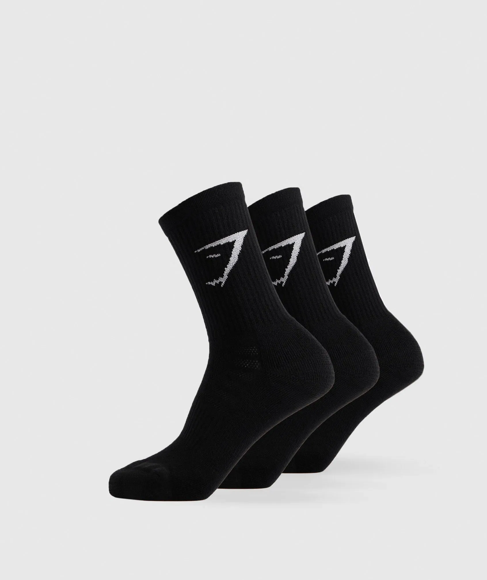 Gymshark Crew Socks 3Pk Black