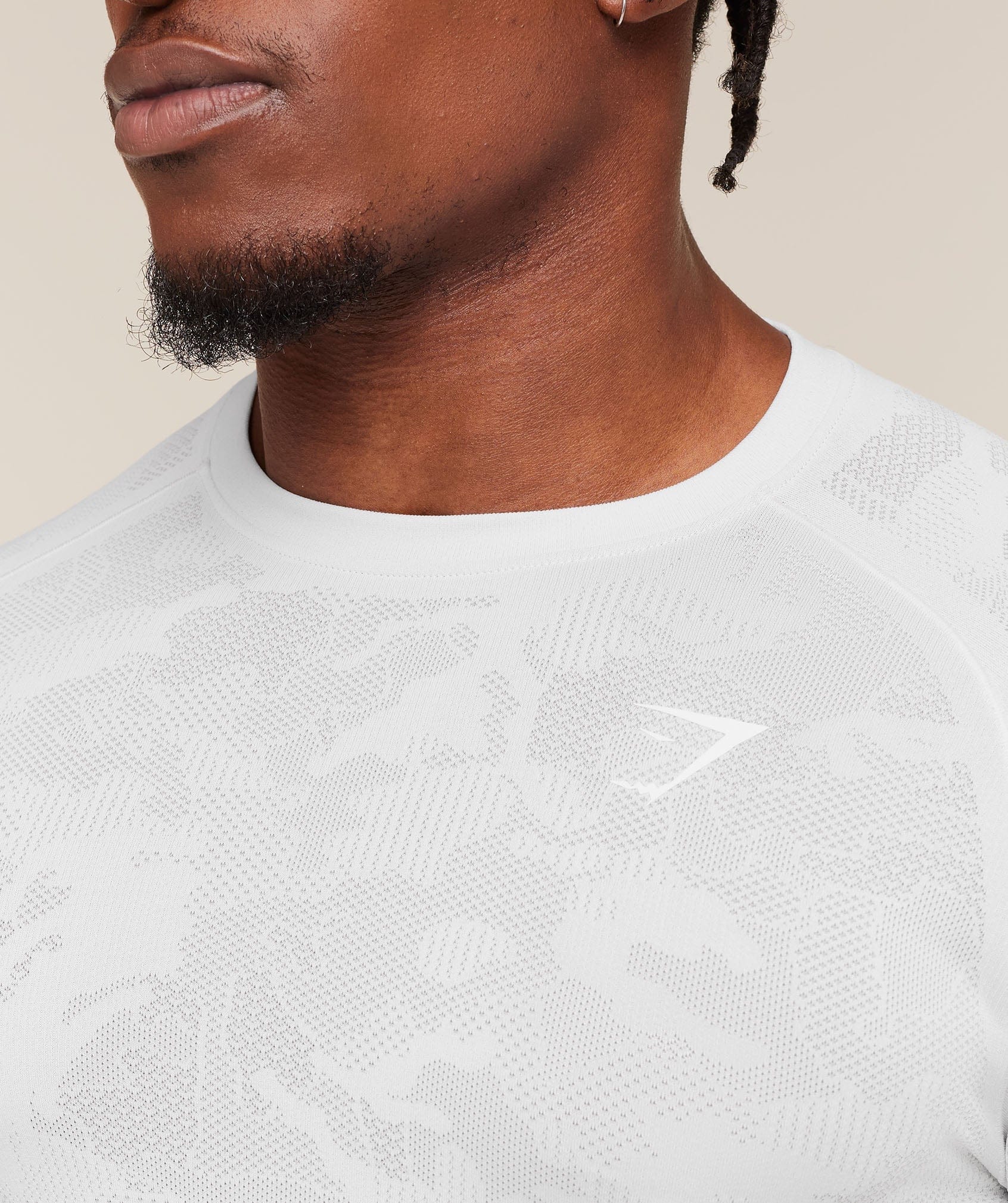 Gymshark Geo Seamless Long Sleeve T-Shirt Black