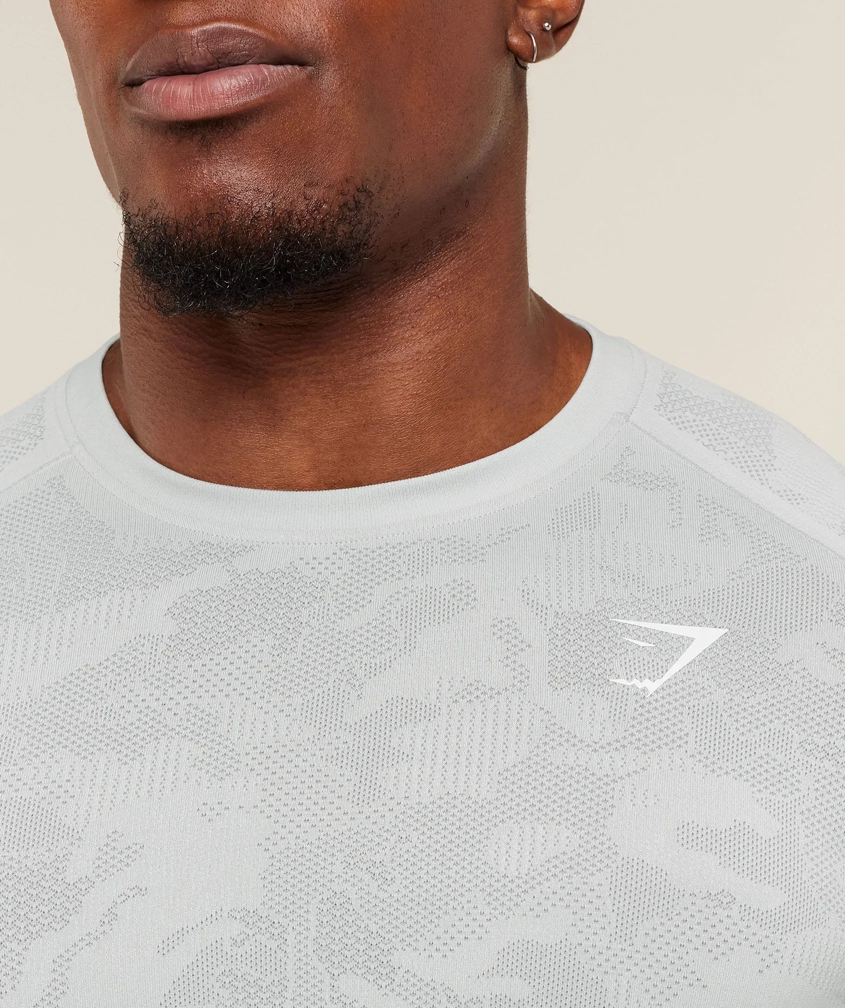 Gymshark Geo Seamless Long Sleeve T-Shirt Black