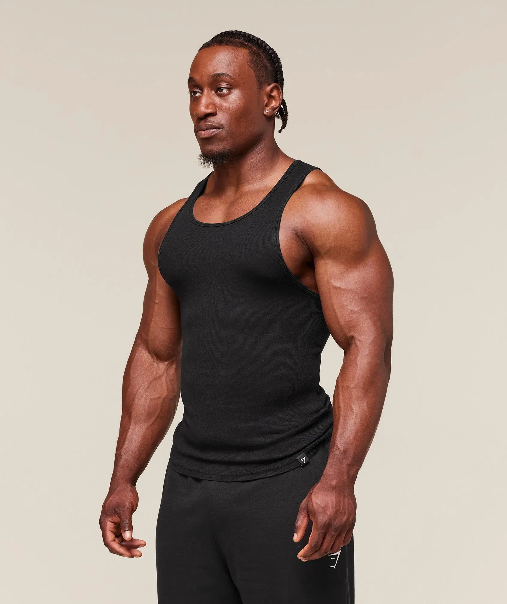 Gymshark Ribbed Tank 3Pk White