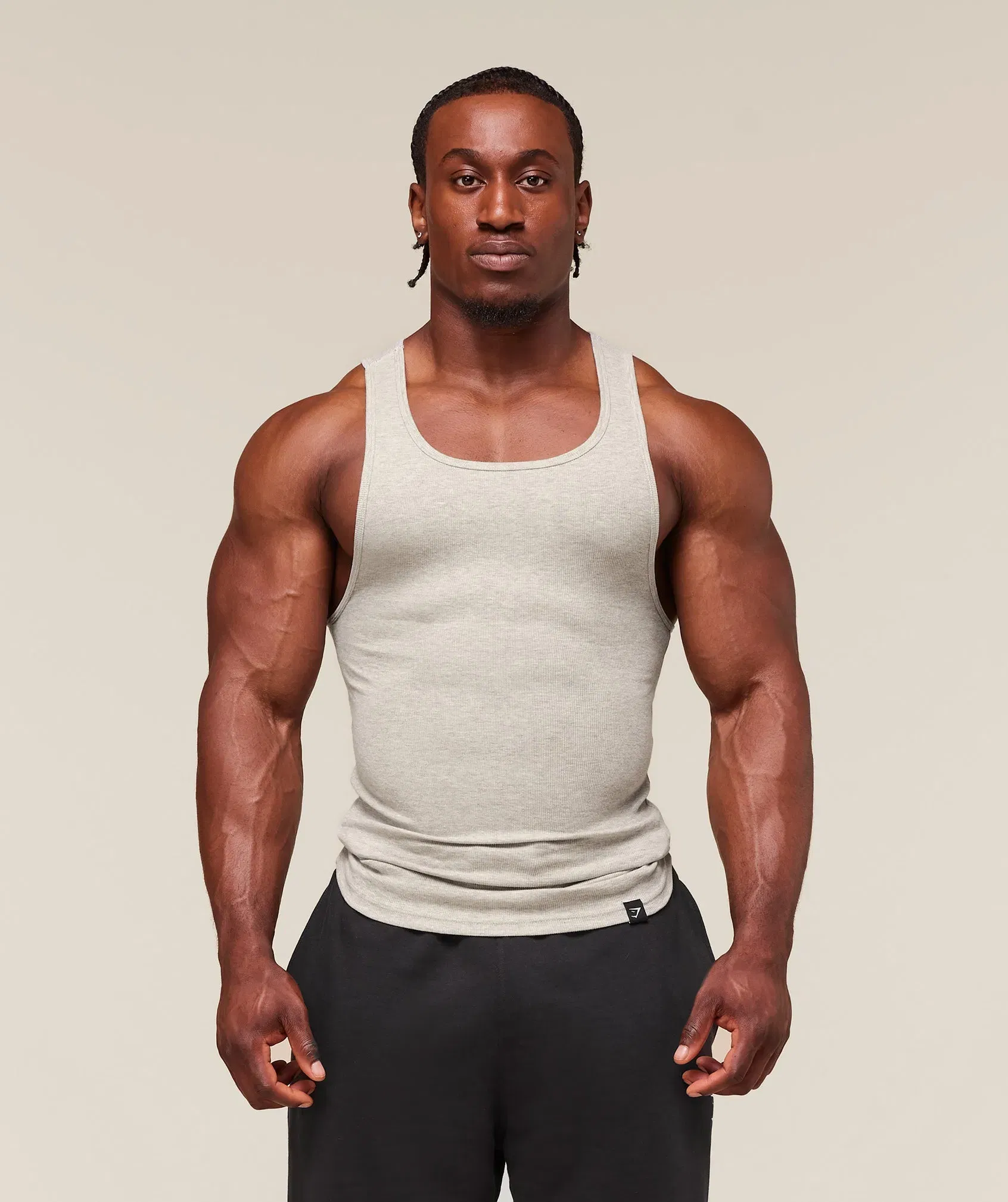 Gymshark Ribbed Tank 3Pk White