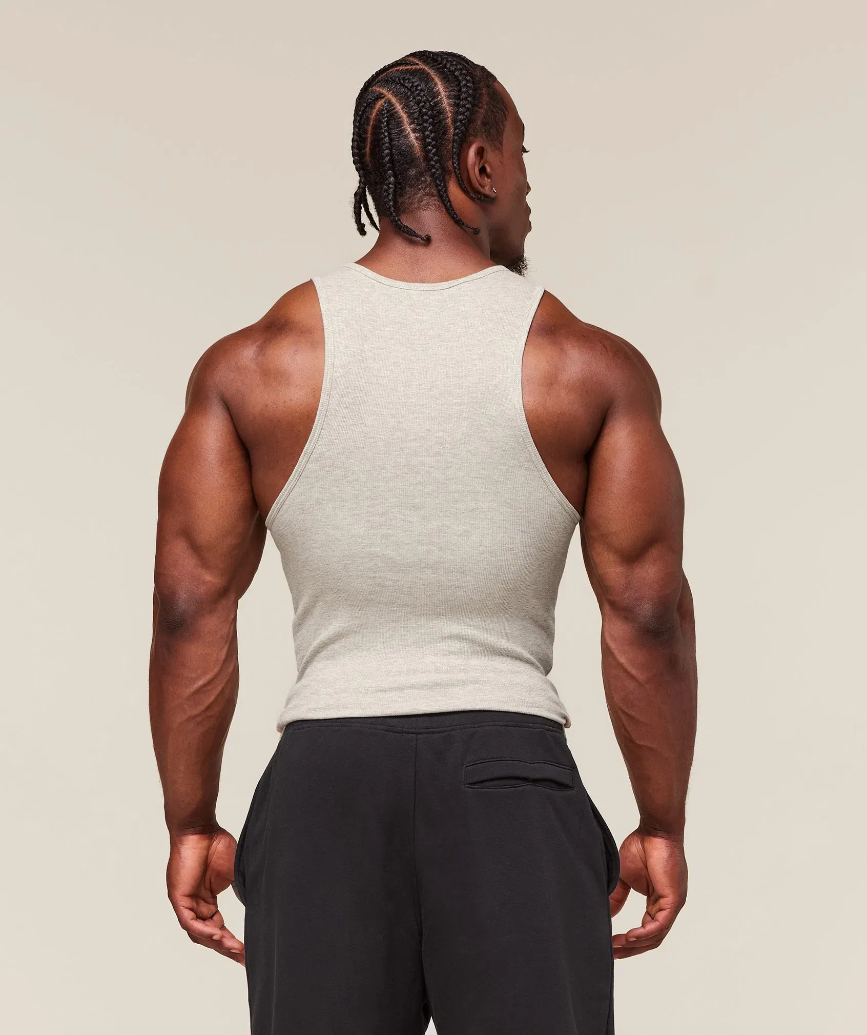 Gymshark Ribbed Tank 3Pk White