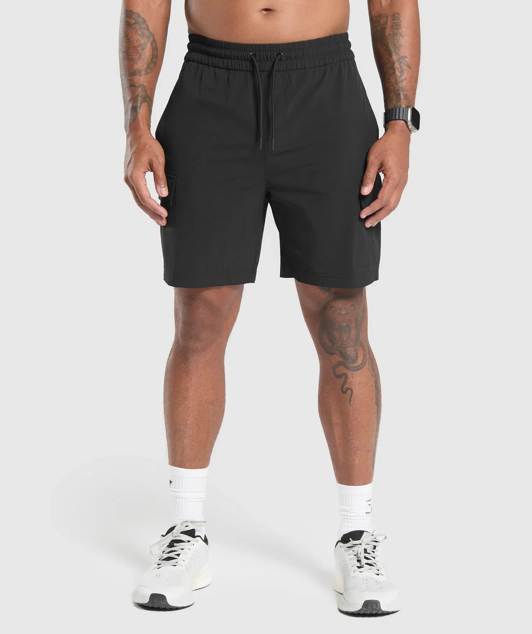 Gymshark Stretch Woven Cargo Shorts Black