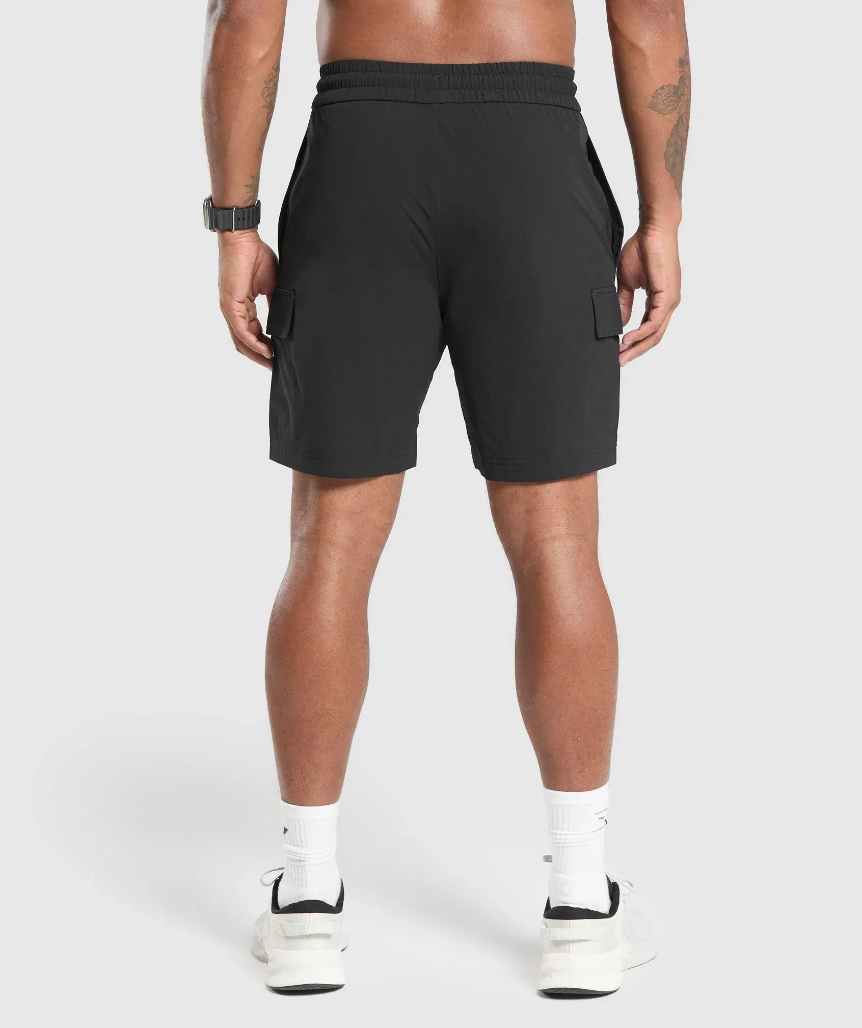 Gymshark Stretch Woven Cargo Shorts Black