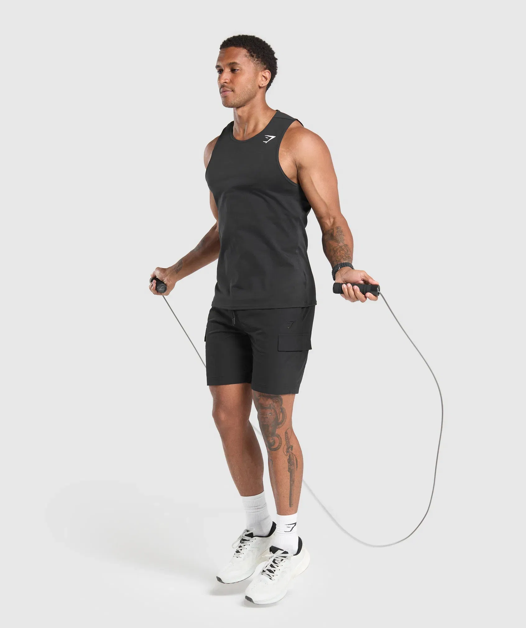 Gymshark Stretch Woven Cargo Shorts Black
