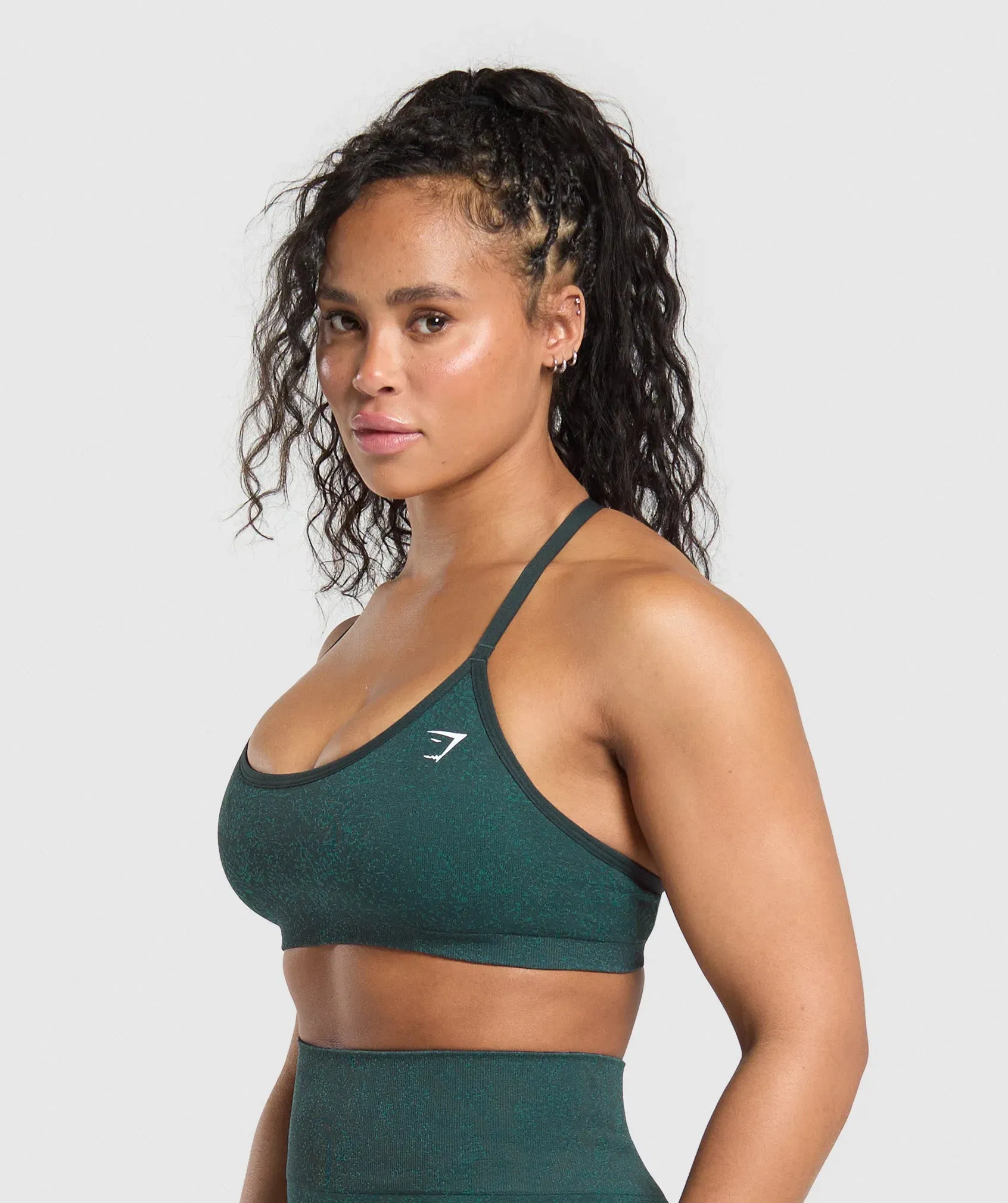 Women's Gymshark Adapt Fleck T-Back Bra Darkest Teal