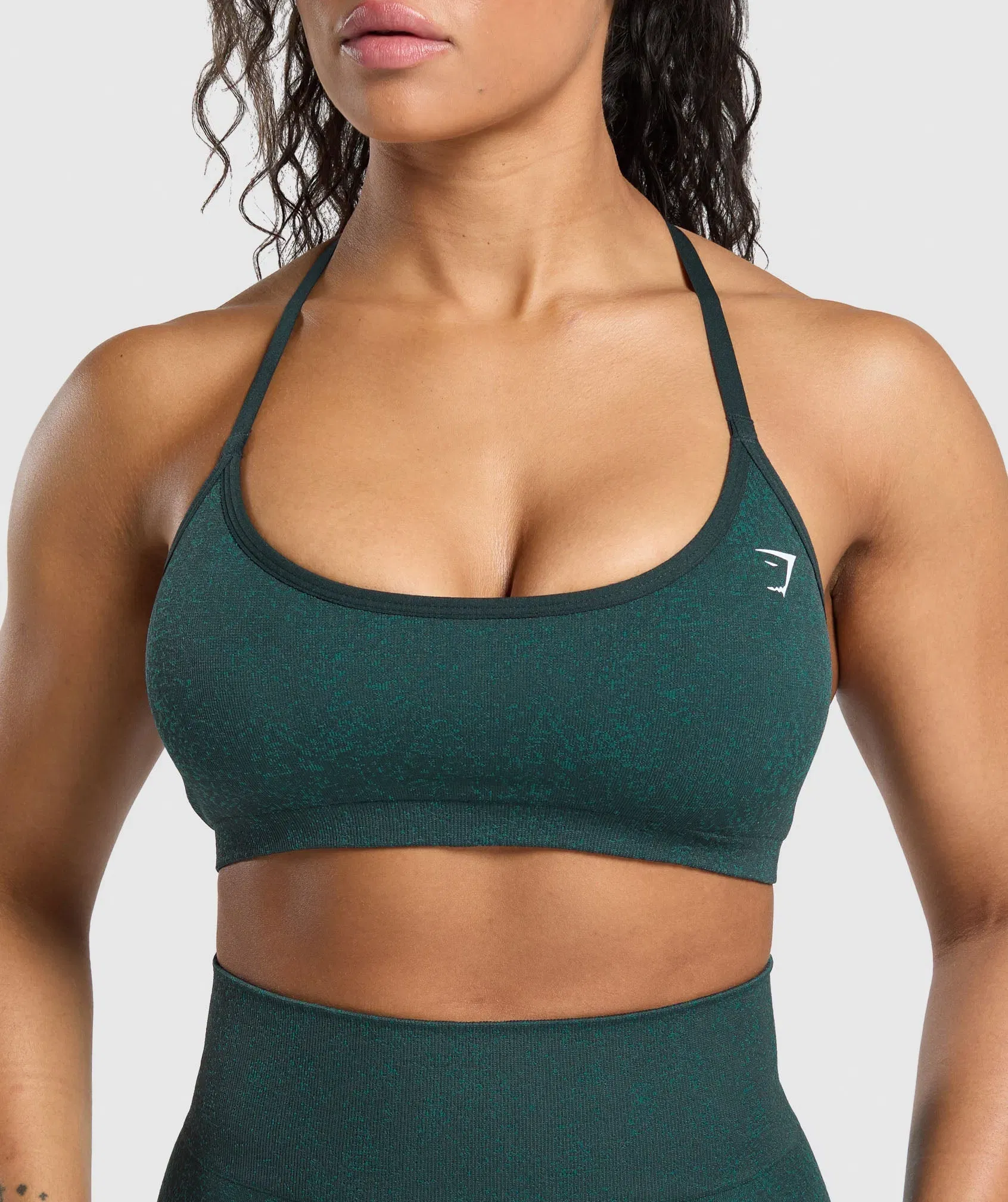 Women's Gymshark Adapt Fleck T-Back Bra Darkest Teal