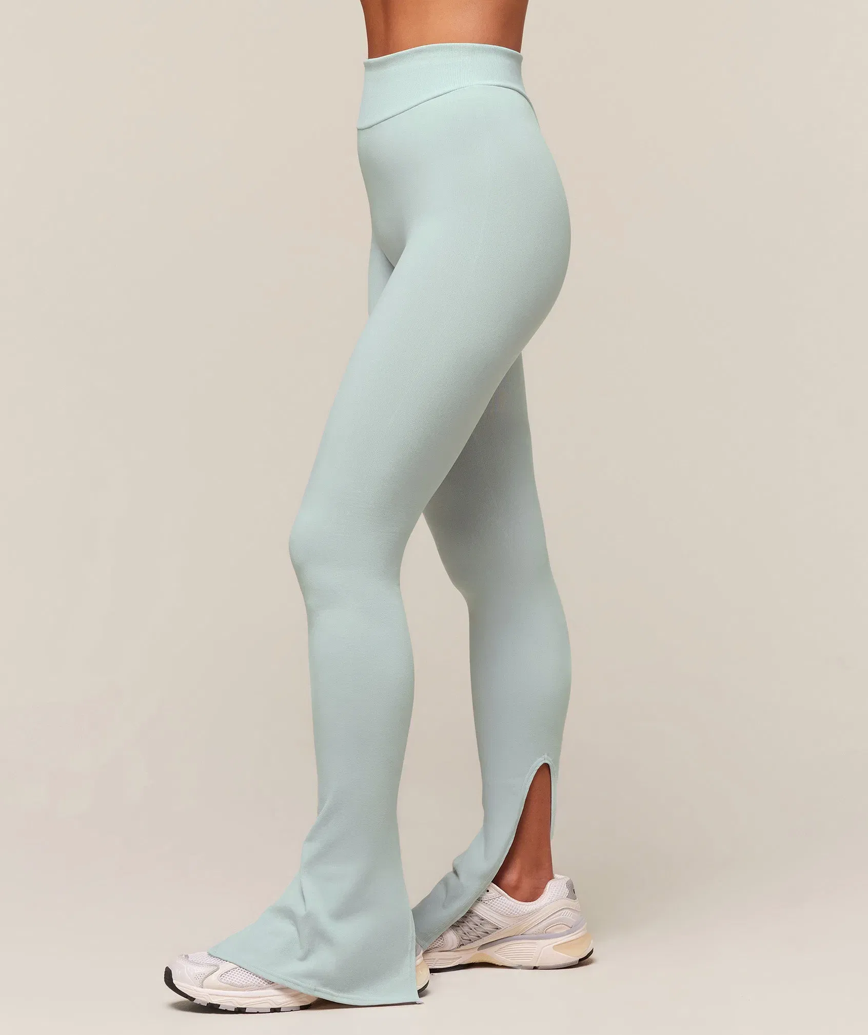 Women's Gymshark Everywear Warp Knit Flare Leggings Frost Blue