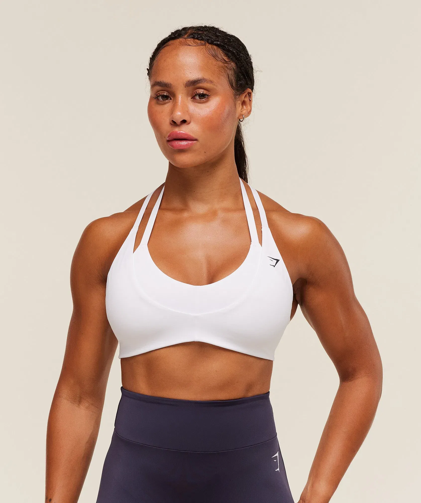 Women's Gymshark Reps T Back Sports Bra White