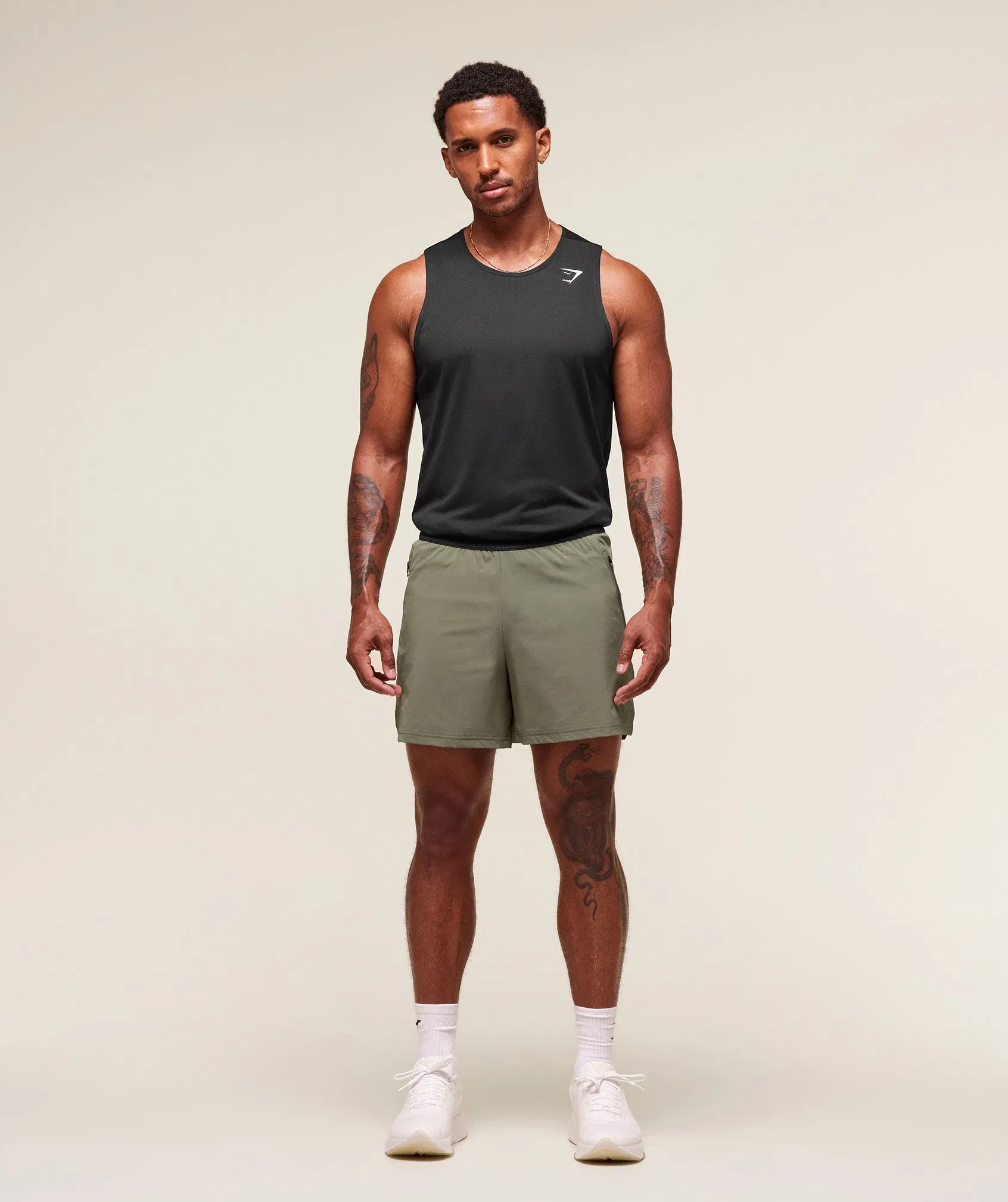 Gymshark Fit Elite 5" Shorts "Base Green"