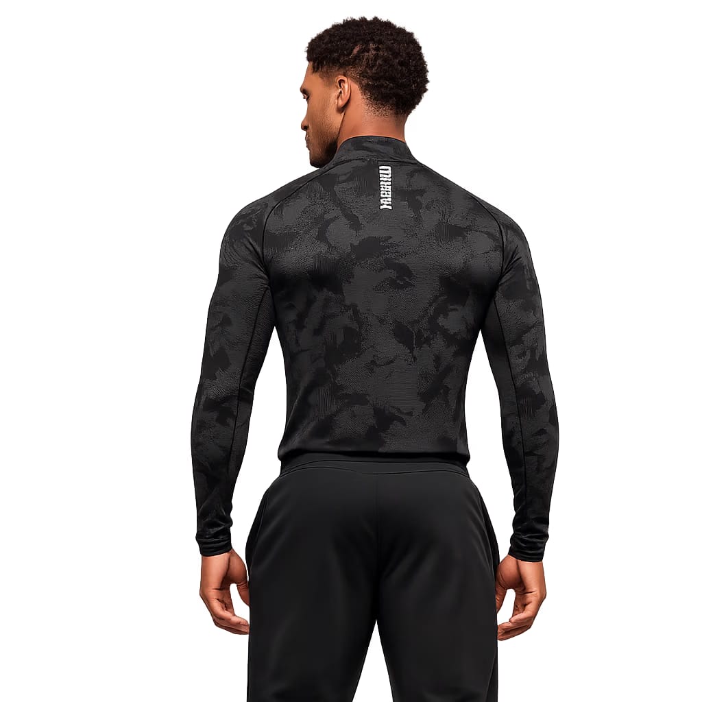 Gymshark Geo Seamless 1/4 Zip Black