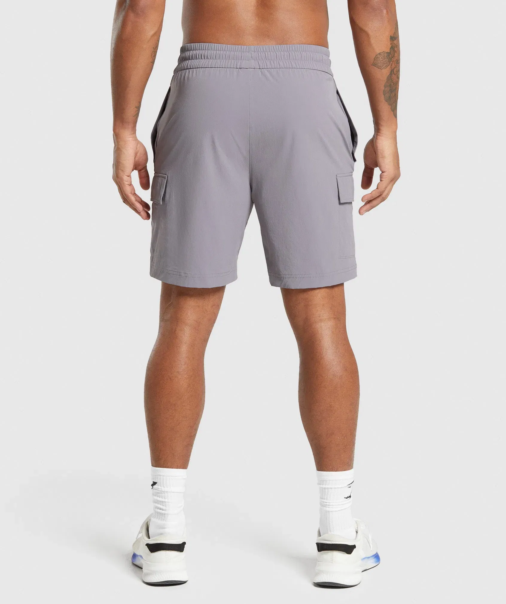 Gymshark Stretch Woven Cargo Shorts Medium Grey