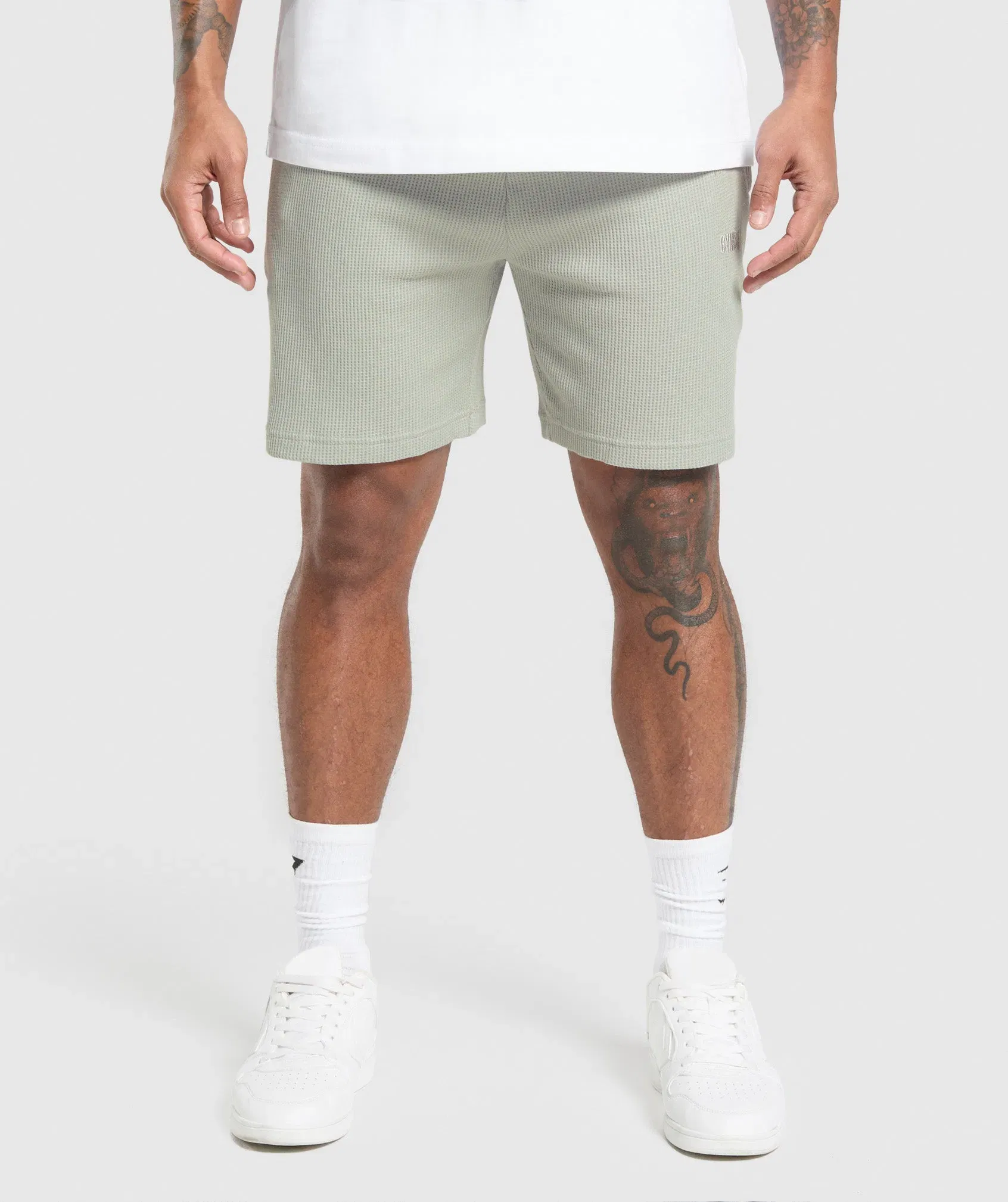 Gymshark Waffle Shorts Stone Grey