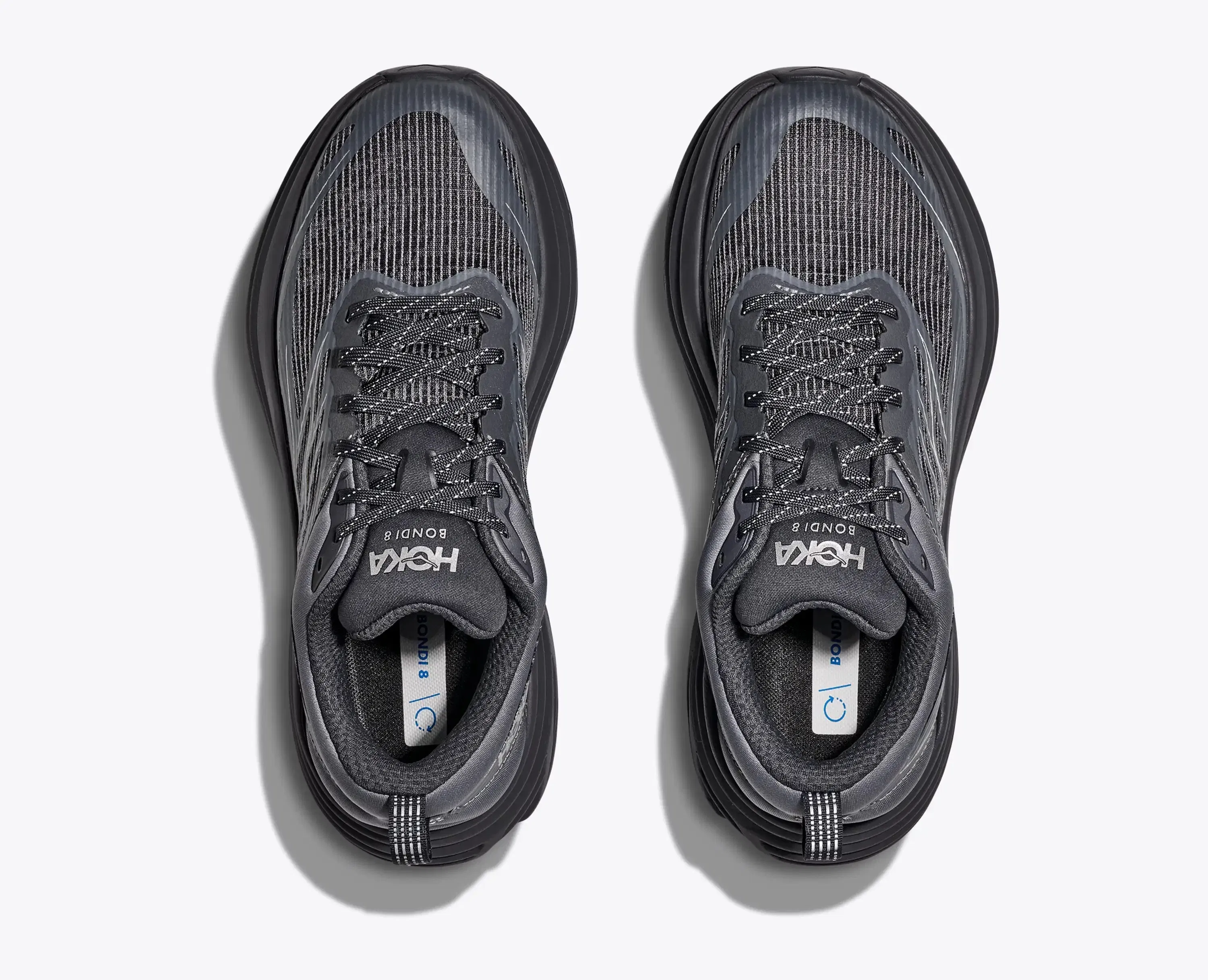 HOKA Bondi 8 Caged Stealth Tech Pack - Charcoal Grey