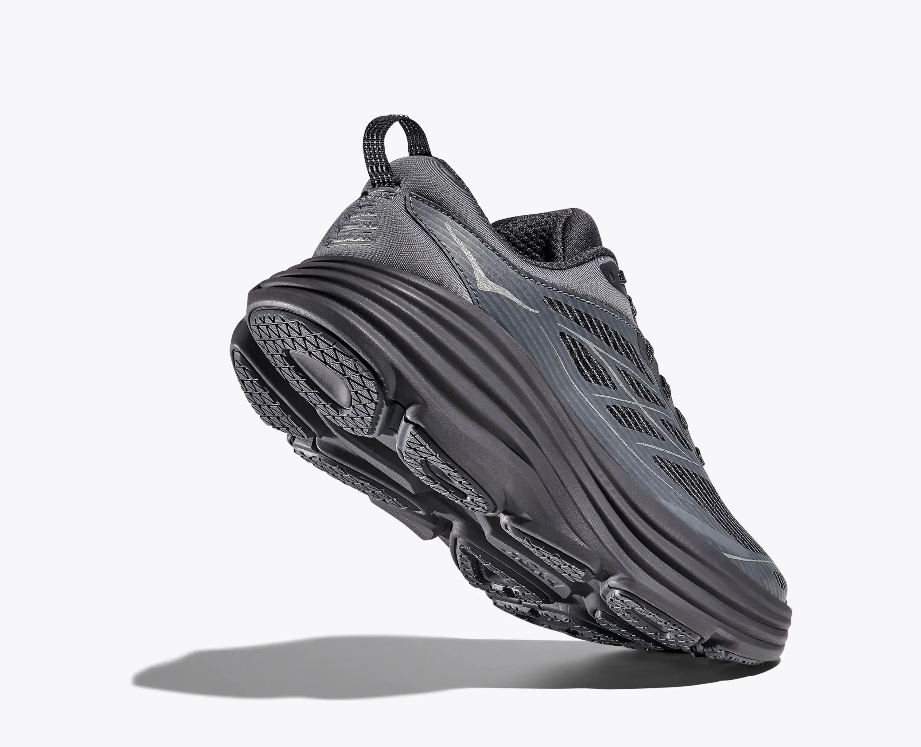HOKA Bondi 8 Caged Stealth Tech Pack - Charcoal Grey