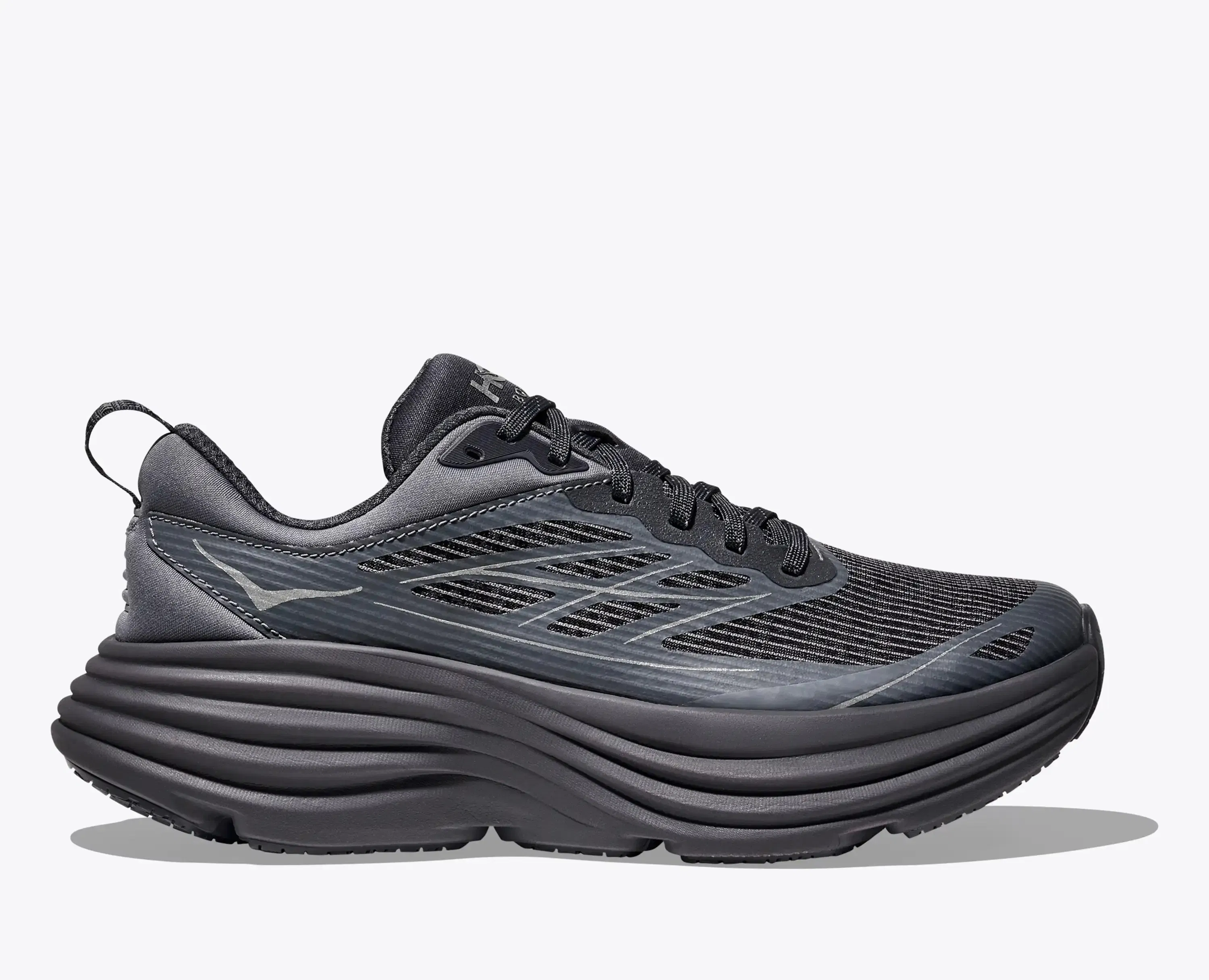 HOKA Bondi 8 Caged Stealth Tech Pack - Charcoal Grey