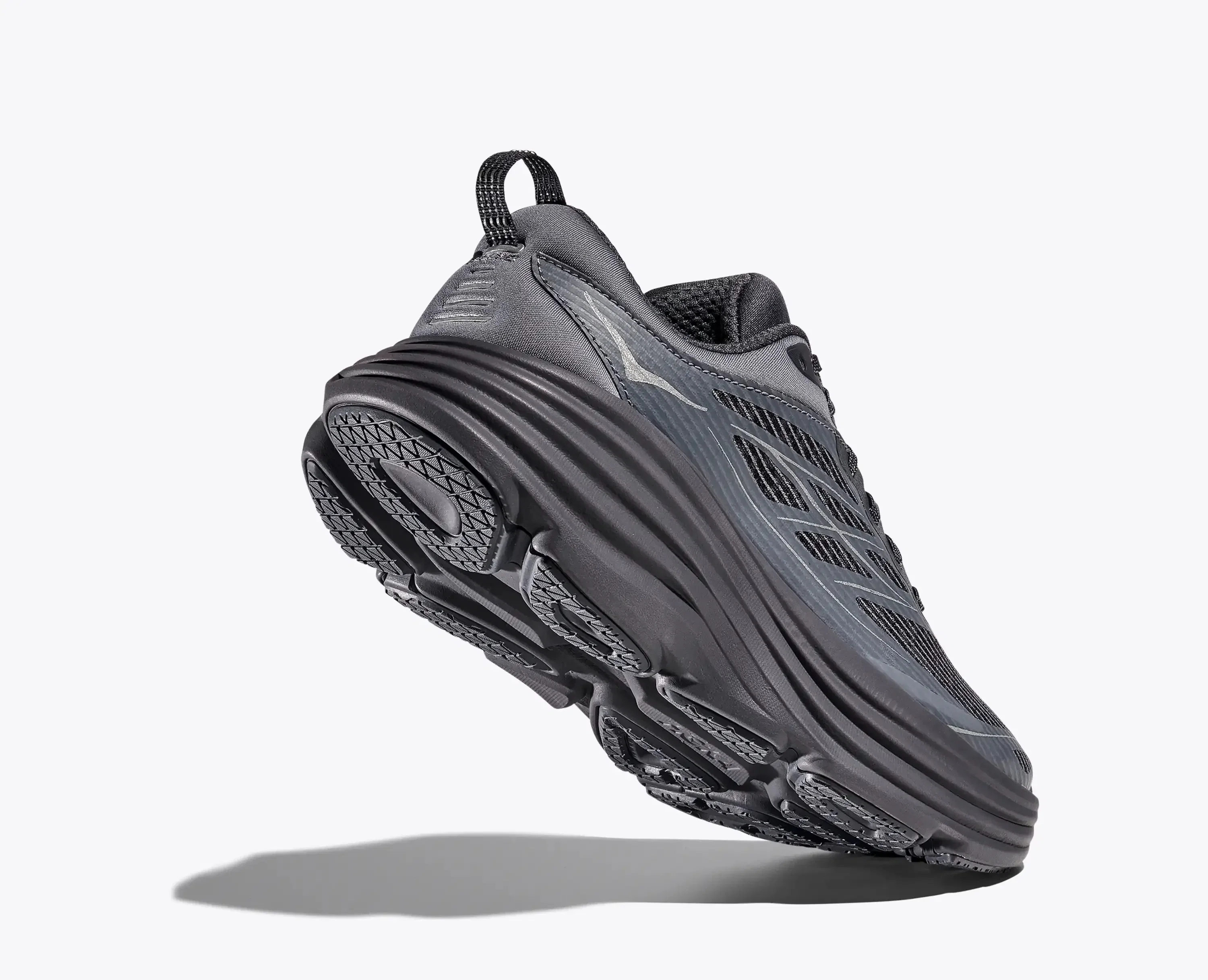 HOKA Bondi 8 Caged Stealth Tech Pack - Charcoal Grey