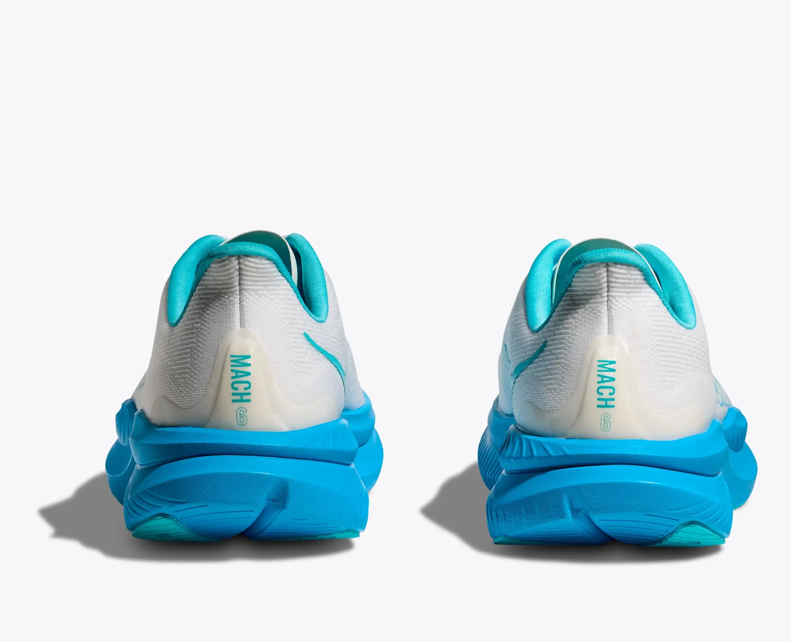 Hoka 'S Mach 6 White Skyward Blue