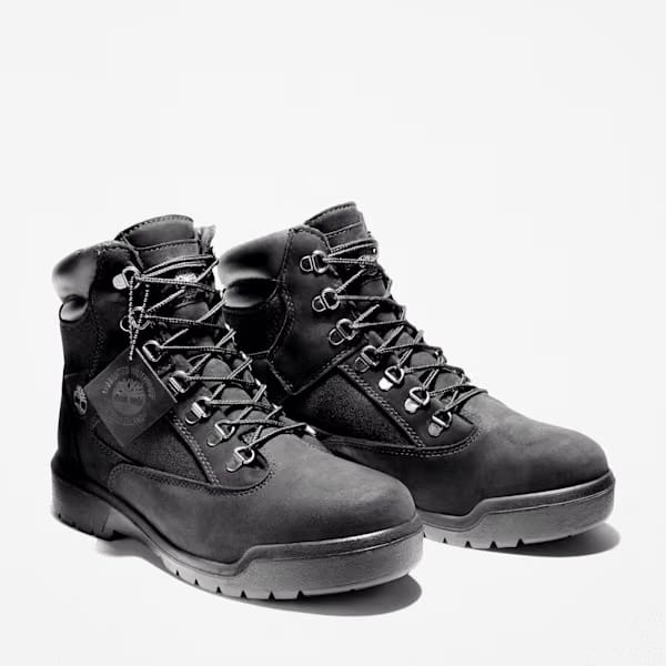 Timberland 6-Inch Waterproof Field Boot Black Nubuck Men'S