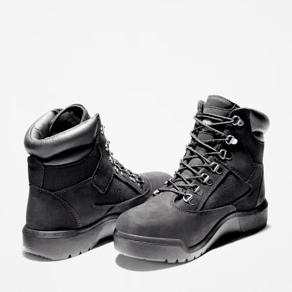 Timberland 6-Inch Waterproof Field Boot Black Nubuck Men'S