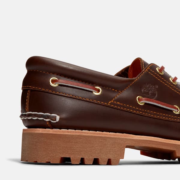 Timberland Authentic 3-Eye Lug Handsewn Boat Shoe Brown Men'S