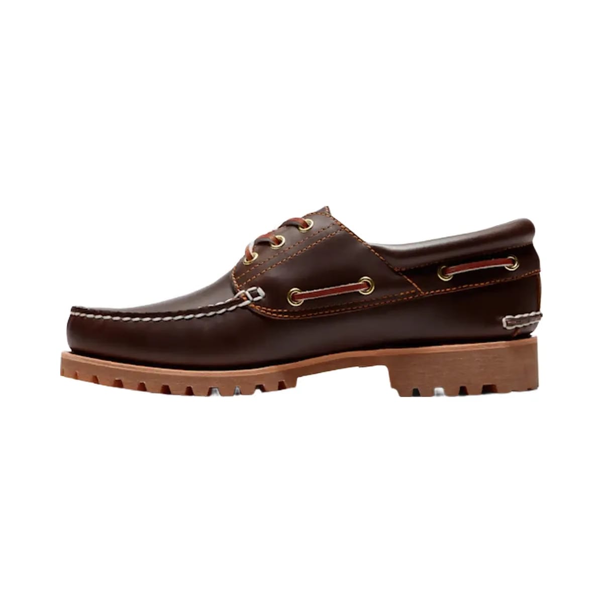 Timberland Authentic 3-Eye Lug Handsewn Boat Shoe Brown Men'S