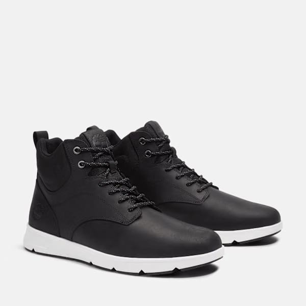 Timberland Mens Parker Street High-Top Sneaker Black Full-Grain