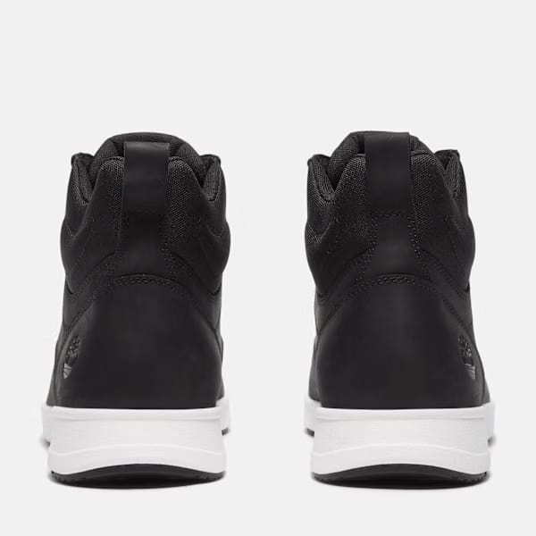 Timberland Mens Parker Street High-Top Sneaker Black Full-Grain