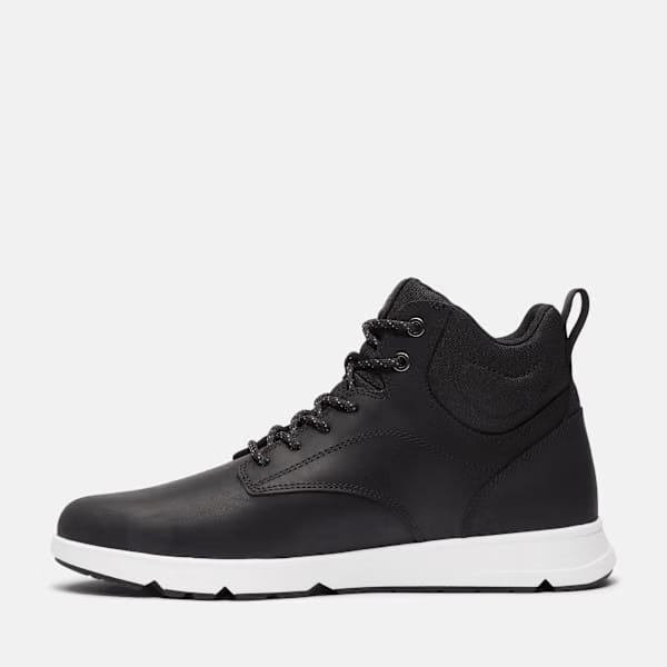 Timberland Mens Parker Street High-Top Sneaker Black Full-Grain